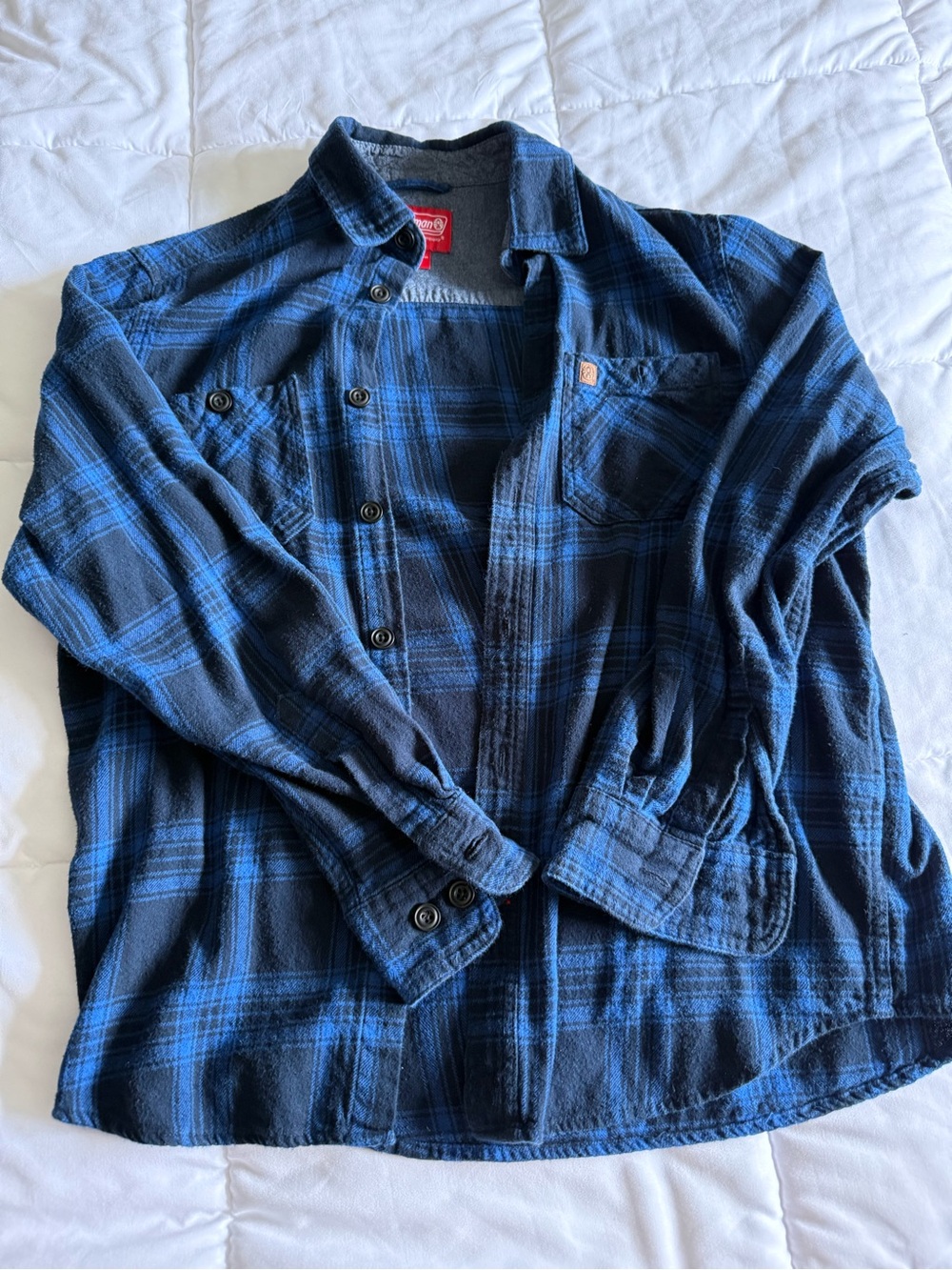 Coleman Blue Plaid Lightweight Shirt Jacket